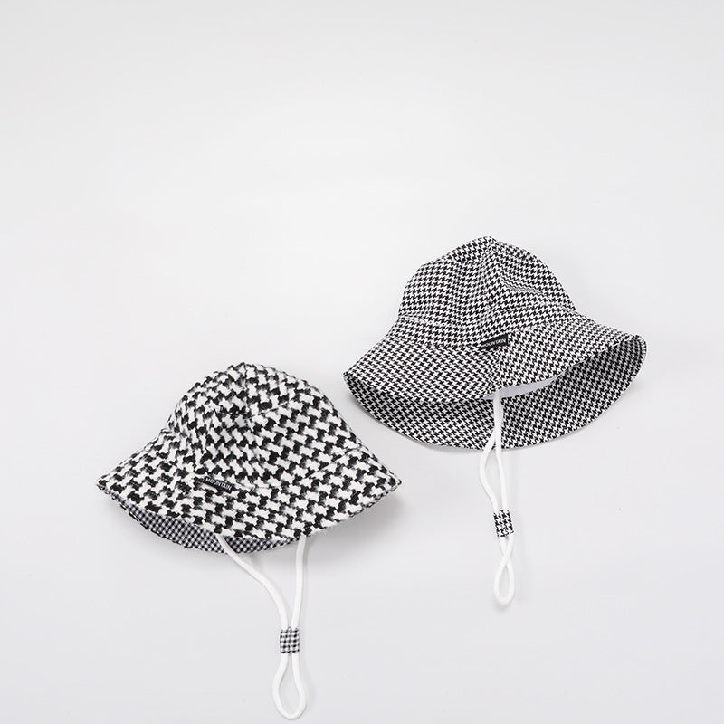 Wholesale Cotton Plaid Leopard Bucket Hat